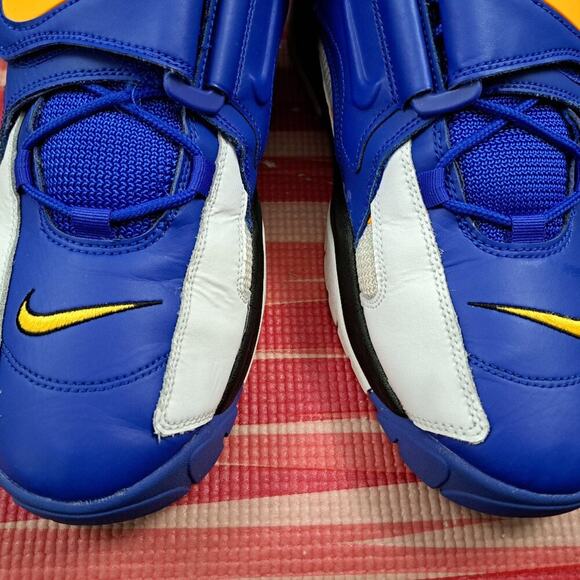 Nike Air Barrage Mens Shoe Size 13 AT7847-100 Mid Blue Orange White Sneaker - Picture 10 of 12